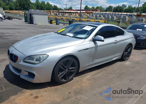 2012 BMW 650I из США, поврежденный, VIN WBALX3C53CDV77374